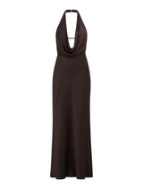 Becca Cowl Halter Satin Dress Forever New
