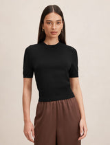 Maisie Short Sleeve T-Shirt Black Forever New