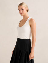 Bree Crochet Detail Knit Tank Top Forever New