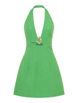 Stormie Halter Buckle Mini Dress