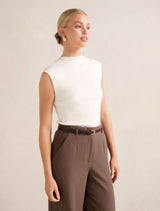 Kallie Extended Shoulder Rib Top Forever New