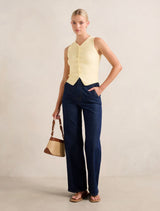 Raya Ribbed Knitted Tank Top Forever New