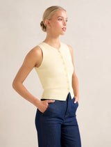 Raya Ribbed Knitted Tank Top Forever New