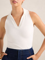 Clover Collared Halter Top