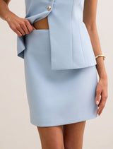 Sienna Mini Skirt Sky Blue Suit Forever New