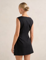 Sage Stretch Linen Mini Dress Forever New