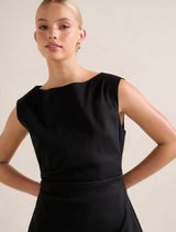 Sage Stretch Linen Mini Dress Forever New