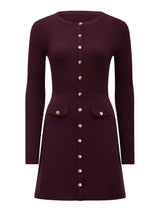Issie Long Sleeve Knit Mini Dress Forever New