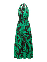 Gabrielle Shirred Halter Midi Dress Forever New