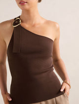 Monroe Asymmetric Knit Top Forever New