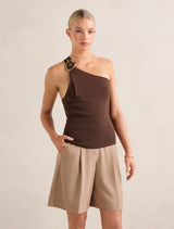 Monroe Asymmetric Knit Top Forever New