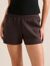 Lenny Logo Lounge Shorts Dark Chocolate Forever New