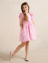 Selena Girls Babydoll Emb Dress Forever New