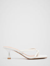 Tammy Toe Thong Heeled Sandal Nude Forever New