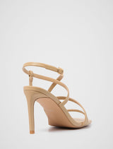 Alina Asymmetrical Strappy Heeled Sandal Forever New