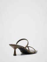 Michaela Metal Trim Toe Post Strappy Heeled Sandal Forever New