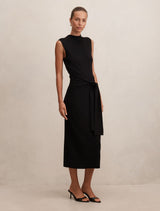 Margot Wrap Detail Knit Midi Dress Forever New
