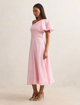 Mattea One Shoulder Midi Dress