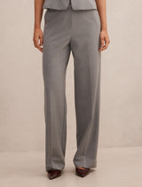 Kyla Belted Straight Leg Pants Grey Forever New