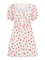 Mallory Gathered Cotton Mini Dress