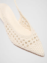 Clare Crochet Detail Slingback Heel Forever New