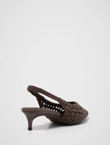 Clare Crochet Detail Slingback Heel Forever New