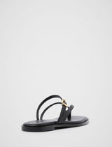 Bailee Buckle Detail Strappy Thong Flat Sandal Forever New