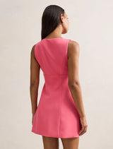 Indigo Knot Front Mini Dress Forever New
