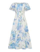 Kaya Printed Flutter Midi Dress Forever New