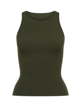 Carla Racer Knit Rib Tank Top Forever New