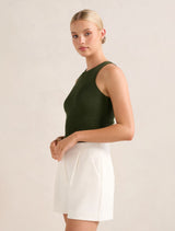 Carla Racer Knit Rib Tank Top Forever New