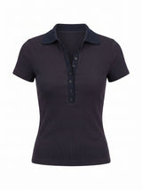 Aaliyah Ribbed Polo Top Forever New