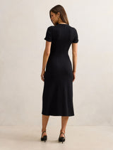 Violetta Stitch Interest Midi Dress Forever New