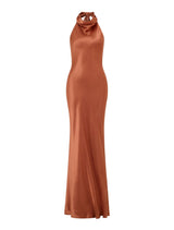 Clementine High Neck Satin Maxi Dress