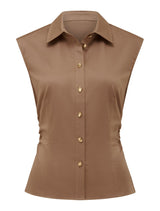 Nova Ruched Collared Top Forever New