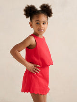 Molly Girls Scalloped Shift Top Forever New