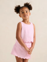 Molly Girls Scalloped Shift Top Candy Hearts Forever New