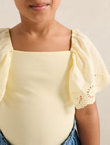 Pippa Girls Flutter Sleeve Top Forever New