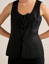 Tia Tie Front Waistcoat Forever New