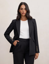 Trixie Gold Button Blazer Forever New