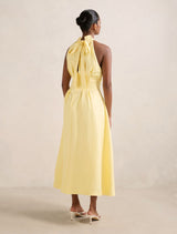 Miller Petite Pleat Halter Midi Dress Forever New