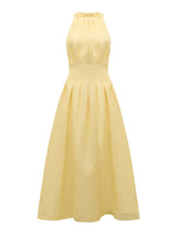 Miller Petite Pleat Halter Midi Dress Forever New