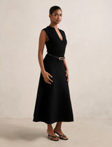 Celia Petite Extended Shoulder Midi Dress Forever New