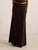 Mimi Petite Flute Maxi Skirt Bitter Chocolate Co-ord Forever New