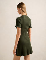 Violetta Stitch Interest Mini Dress Forever New