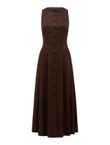 Pia Button Front Linen Midi Dress Forever New
