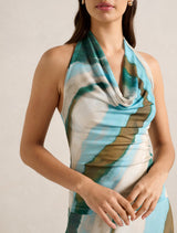 Della Cowl Halter Top Forever New