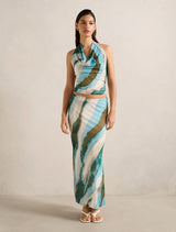 Della Cowl Halter Top Forever New