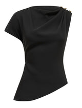 Aubery Asymmetric Draped Top Forever New