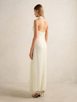 Miranda Sequin Halter Maxi Dress Forever New